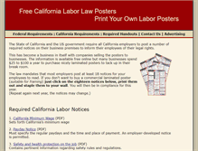 Tablet Screenshot of labor-posters-california.com